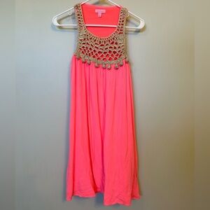 Lilly Pulitzer pink with gold bobs size small EUC